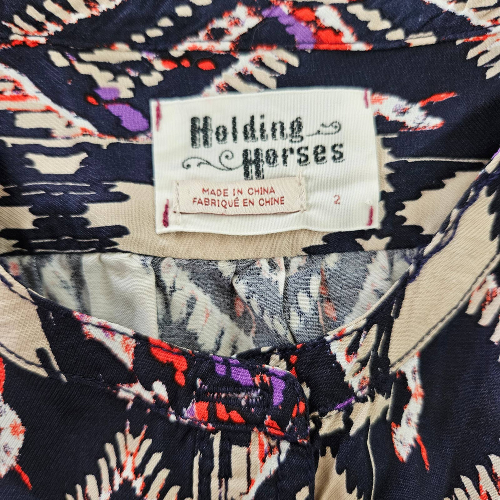 Anthropologie Holding Horses Women's Patterned 3/4 Sleeve Dress. Size 2‎ - Picture 10 of 11